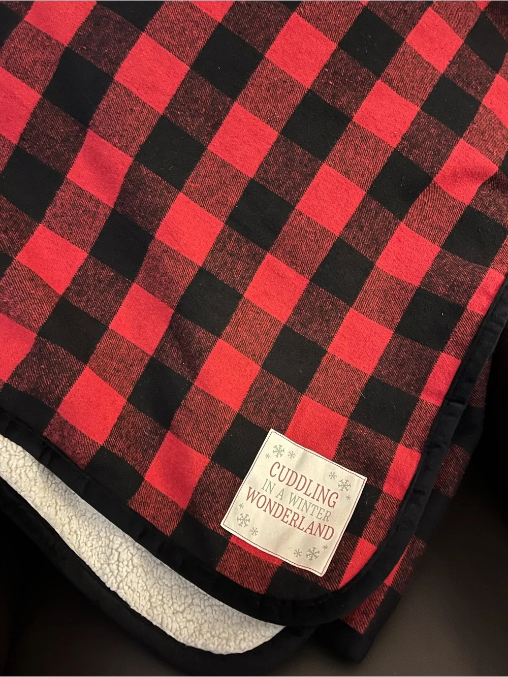 XL - new w/o tag- DEMDACO Cuddling in a Winter Wonderland Buffalo Plaid blanket